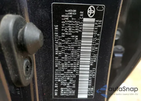 2022 Toyota Corolla Le z USA, uszkodzony, nr VIN 5YFEPMAE1NP284805